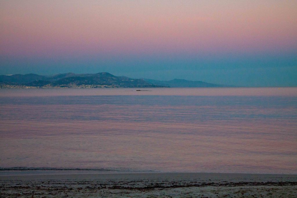 sunset plage salis cap d'antibes