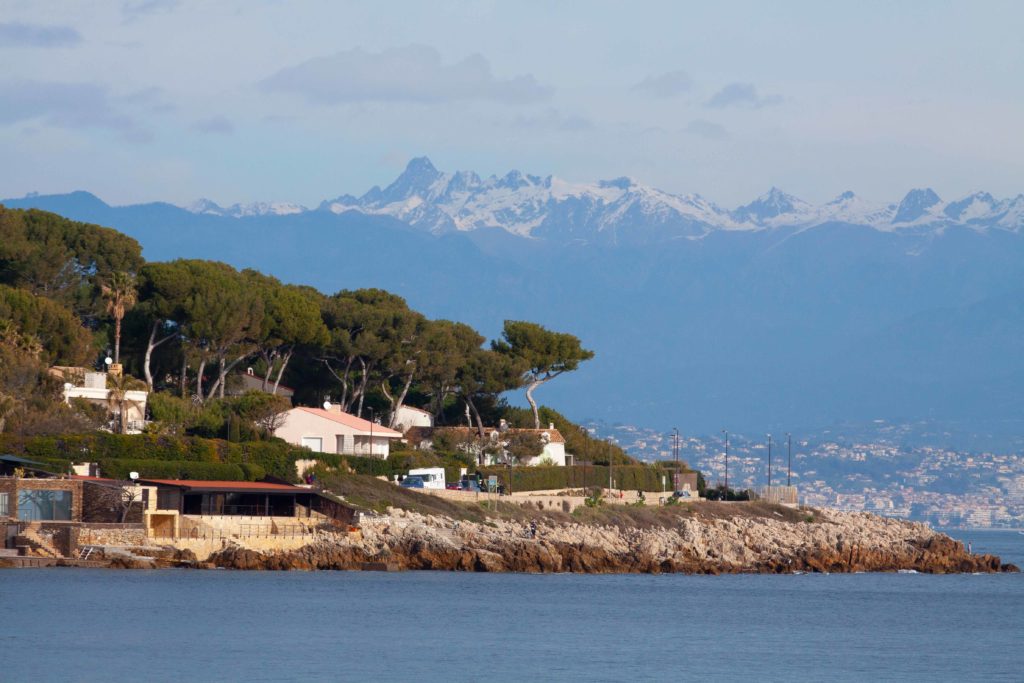 View of the mountains from Cap d'Antibes